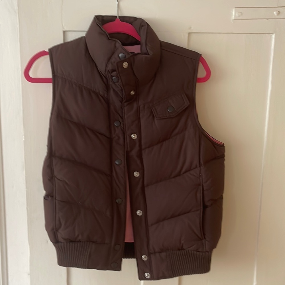 Gap brown puffer vest like new